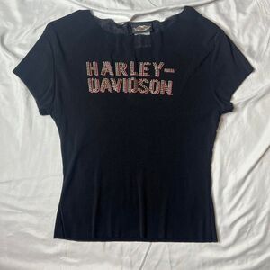 Harley Davidson Layered Mesh Top
